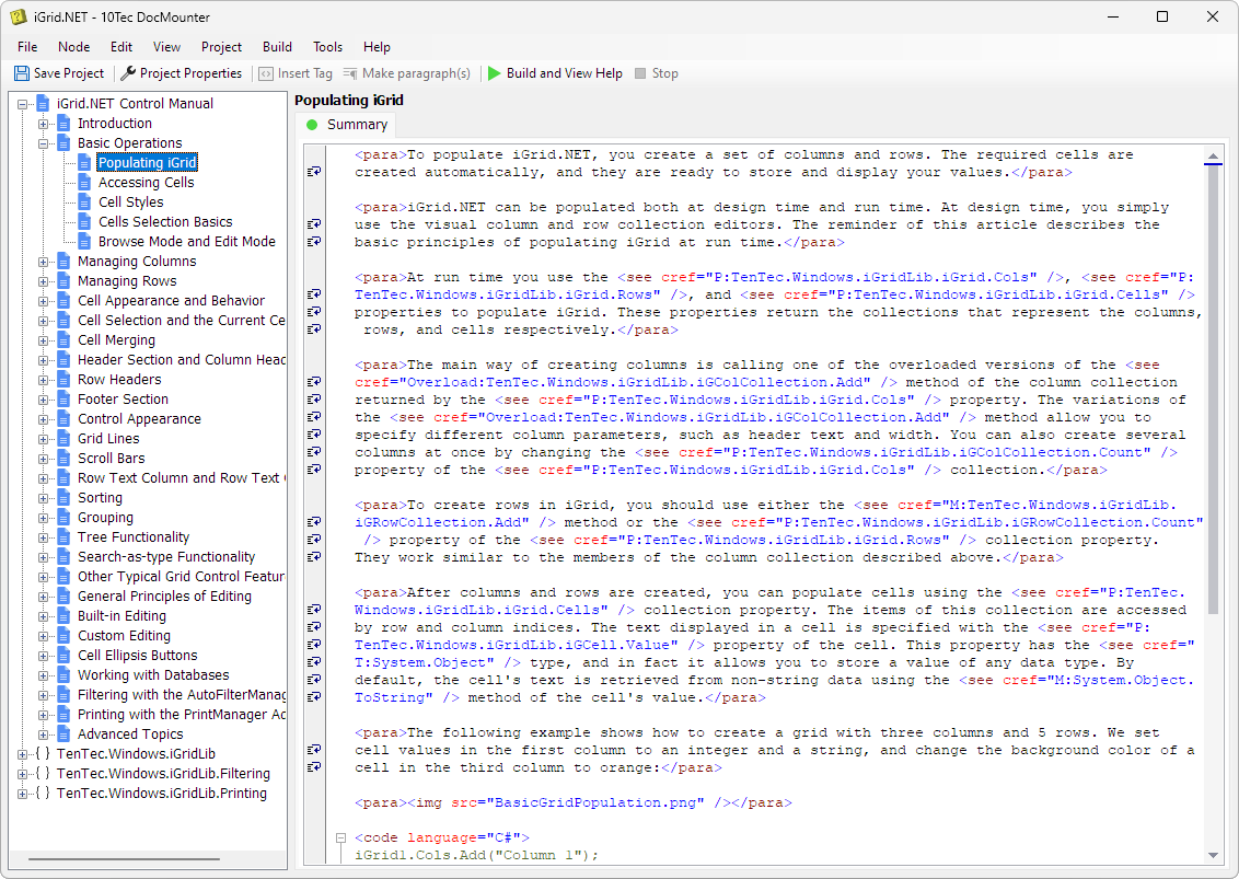 10Tec .NET documentation tool